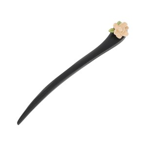 Unique Bargains Women's Gardenia Hair Chopstick Black Pink 1 Pc - 1 of 4