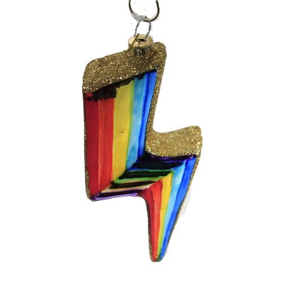 Holiday Ornament 4.75" Chroma Bolt Rainbow Gaga Lgbtq Pride  -  Tree Ornaments