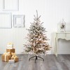 Nearly Natural 5-ft Flocked West Virginia Spruce Artificial Christmas Tree with 200 Clear Lights and 604 Bendable Branches - 4 of 4
