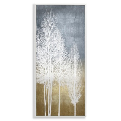 Stupell Industries Tall Bare White Trees Nature, 13" x 30"