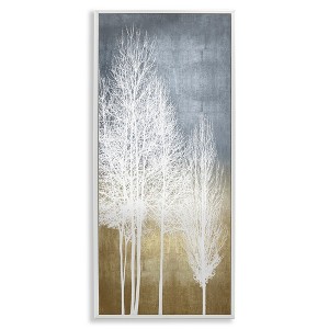 Stupell Industries Tall Bare White Trees Nature, 13" x 30" - 1 of 4