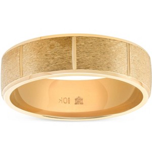 Pompeii3 6mm Brushed Wedding Band 10K Yellow Gold - 1 of 3