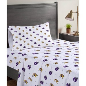 NFL Minnesota Vikings Small X Twin Sheet Set - 3pc - 1 of 3