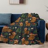 Lomsoe Christmas Highland Cow Blanket Gifts for Women Adults Girls Kids, Cute Cows with Santa Hats Flannel Blankets for Bedroom, Camping, Couch - 2 of 3