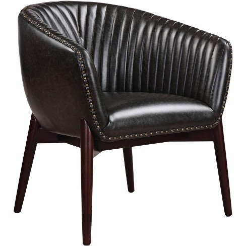 Uttermost Anders Onyx Faux Leather Accent Chair : Target