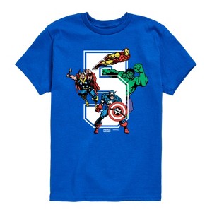 Boys' - Marvel - Avengers Birthday 5 Short Sleeve Graphic T-Shirt - 1 of 4