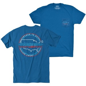 Natty Light Rowdy Gentleman Proud American Blue Tee Shirt - Medium - 1 of 4