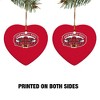 Jacksonville State University Primary Logo HeartShaped Porcelain Holiday Christmas Tree Ornament  2.8" - 4 of 4