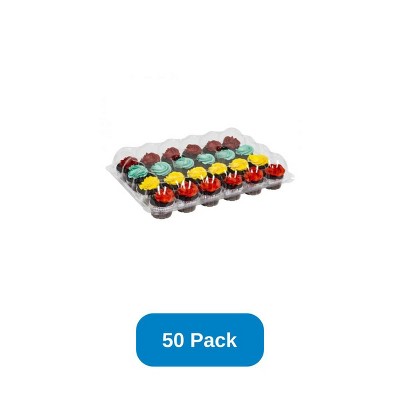Green Paper Products 24 Count Cupcake Container Clear PET - Case of 50