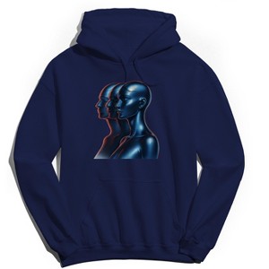 Rerun Island Men's Echo Heads Glow Long Sleeve Graphic Cotton Sweatshirt Hoodie - 1 of 4