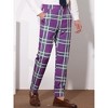 Lars Amadeus Men's Business Plaid Lightweight Regular Fit Flat Front Checked Pants - 2 of 4