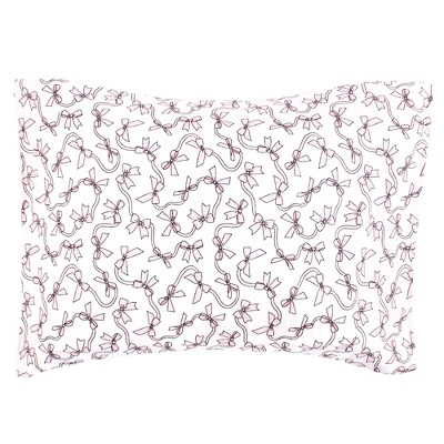 Hudson Baby Infant Girl Cotton Toddler Pillow Case, Pink Bows, One Size
