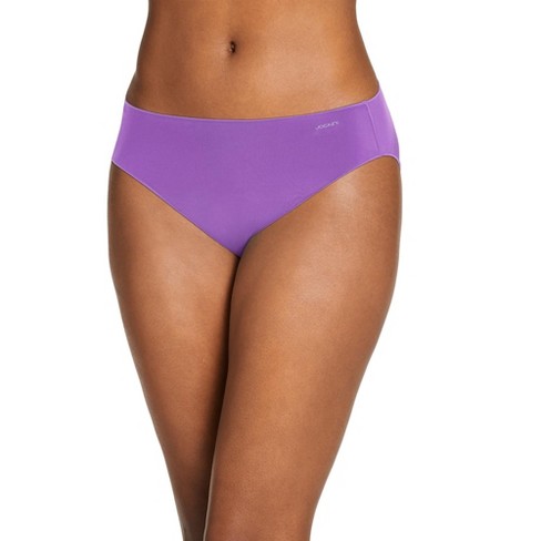 Jockey Womens No Panty Line Promise Tactel Bikini Underwear Bikini Briefs  Nylon 6 Floral Mirage Purple : Target