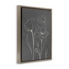 Stupell Industries Minimal Gray Poppies Floating Frame Canvas Art, Brown, 25" x 31" - 2 of 4