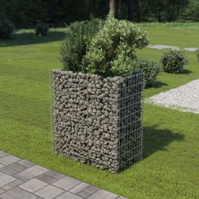 vidaXL Gabion Raised Bed Galvanized Steel 35.4"x19.7"x39.4"