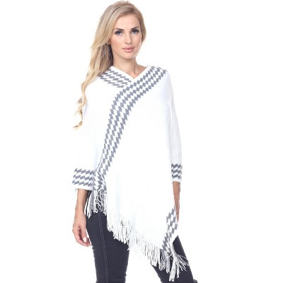 Women's Nevaeh Poncho - One Size Fits Most - White Mark