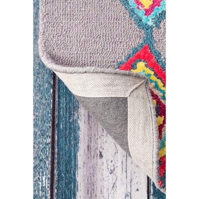 Handmade Gray Wool and Viscose Bohemian Accent Rug, 3' x 5'