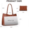 Large Tote Bag for Women Work Vegan Leather 16L Ladies Handbags - 3 of 4