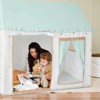 Tiny Land® Sweet Woodland Kids Play Tent - White and Green Indoor Playhouse - 2 of 4