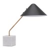 20" Retro Modern Table Lamp (Includes Light Bulb) Black - ZM Home: UL Listed, Metal Dome Shade, Inline Switch - 2 of 4