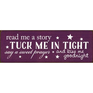 Slickblue Sweet Goodnight Quote Sign, 3.5x10 Rustic Knotty Pine Wood Plaque, Wall or Shelf Decor - 1 of 3