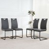 Sapphtopaz Modern Simple Dining Chairs Set, Faux Leather Padded Seat Kitchen Chairs with Chrome Metal Legs for Dining Room, Kitchen - 2 of 4