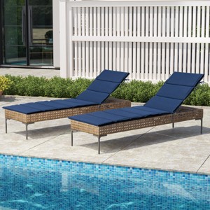 Crestlive Products Outdoor Chaise Lounge Cushion Foldable for Patio Furniture - 1 of 4
