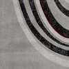 HomeRoots 13' Gray and Black Abstract Power Loom Distressed Runner Rug - 4 of 4