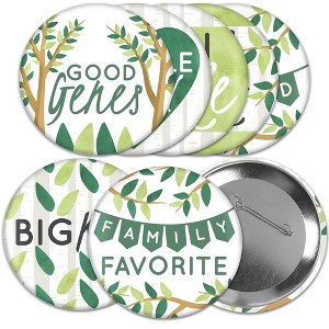 Big Dot of Happiness Family Tree Reunion - 3 inch Family Gathering Party Badge - Pinback Buttons - Set of 8 - 1 of 4