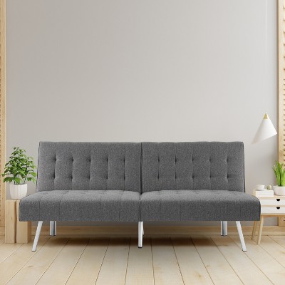 Home Imports Emporium Tufted Split Back Futon Sofa Bed, Convertible Sofa bed with Chrome Legs