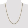 Black Bow Jewelry 3.25mm 14k Yellow Gold & Rhodium Hollow Pave Figaro Chain Necklace - 3 of 4