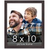 PosterPalooza | Photo Size Textured Brown Picture Frame - UV Acrylic, Foam Board Backing, Hanging Hardware - 2 of 4