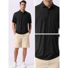 INSPIRE CHIC Men's Summer Casual Short Sleeve Solid Color Texture Knit Polo Shirts - 4 of 4