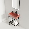 NicBex Bathroom Vanity with Basin,Bathroom Sink Vanity with Open Metal Leg and Shelves,24 inch Bathroom Sink Cabinet for Bathroom - 2 of 4