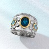 Ross-Simons 3.70 ct. t.w. Blue and White Topaz Ring in Sterling Silver With 14kt Yellow Gold - 4 of 4