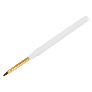 Unique Bargains Plaid Nail Painting Brushes for Home DIY Polish Painting Gold Tone Clear White - 1 of 4