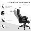 Vynxaria Big and Tall Office Chair 400lbs Capacity Pocket Spring Cushion Faux Leather Adjustable Height Tilt Heavy Duty Base, Black - 4 of 4
