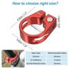 Unique Bargains Aluminum Alloy Quick-Release Mountain Road Bike Seat Post Clamp - 2 of 4