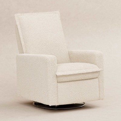 Babyletto Cali Flange Recliner and Swivel Glider - Almond Teddy Loop