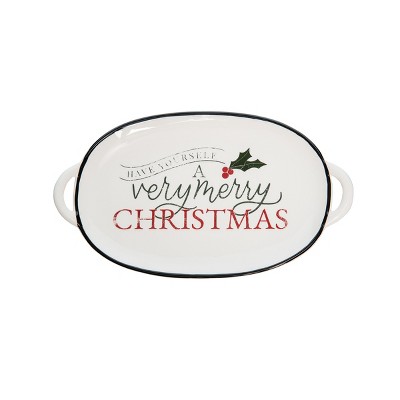 C&F Home Very Merry Oval Cookie Plate