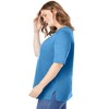 Woman Within Perfect Elbow-Sleeve Square-Neck Tee - 4 of 4