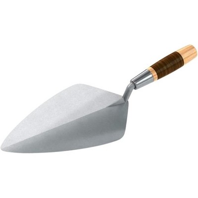 Bon Tool 72-615 Brick Trowel Forged 11-inch Wide London Leather Handle