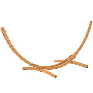 Outsunny 128" Wooden Hammock Stand Universal Garden Picnic Camp Accessories, 264lbs - 1 of 4