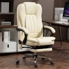 NicBex Adjustable Office Chair Modern PU Leather Massage Computer Chair with Arms, Retractable Footrest and Heating Function for Office, Study - 2 of 4