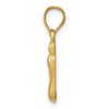 Black Bow Jewelry 14k Yellow Gold Satin & Diamond Cut Foot Charm or Pendant, 6mm - 2 of 4