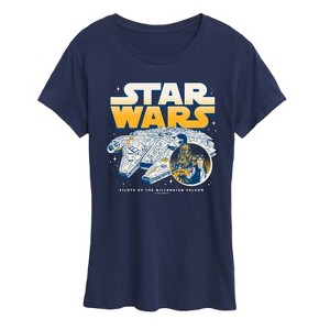 Women's - Star Wars - Han Chewy Mil Falc Short Sleeve Graphic T-Shirt - 1 of 4