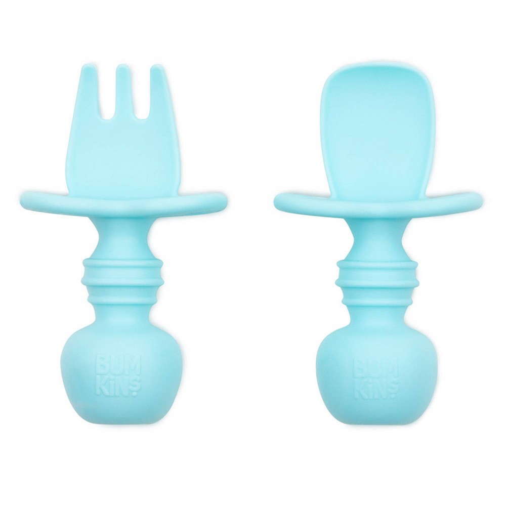 Photos - Cutlery Set Bumkins Silicone Chewtensil - Blue 