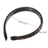 Unique Bargains Women's Double Strands Synthetic Hair Plaited Headband with Teeth 0.67 inch Wide 1 Pc - 3 of 4
