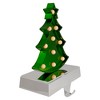 Northlight LED Lighted Shiny Christmas Tree Stocking Holder - 7" - Silver and Green - 3 of 4