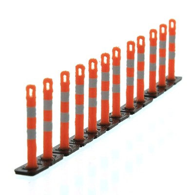 1/50 Orange Traffic Cones with Black Bases, 18 Pack, 3D Printed 50-110-3C